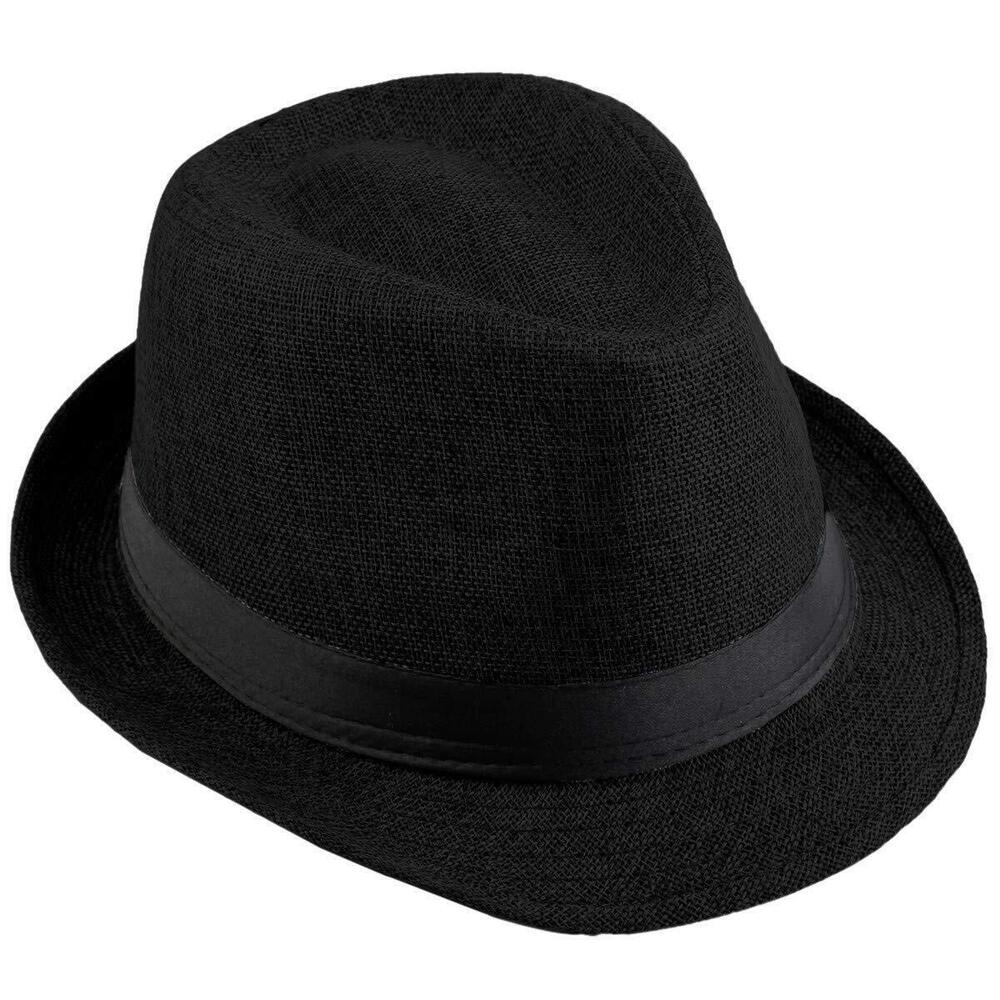4865 Classic Fedoras Hats Short Brim Panama Jazz Hat Straw Hat Cap Costume